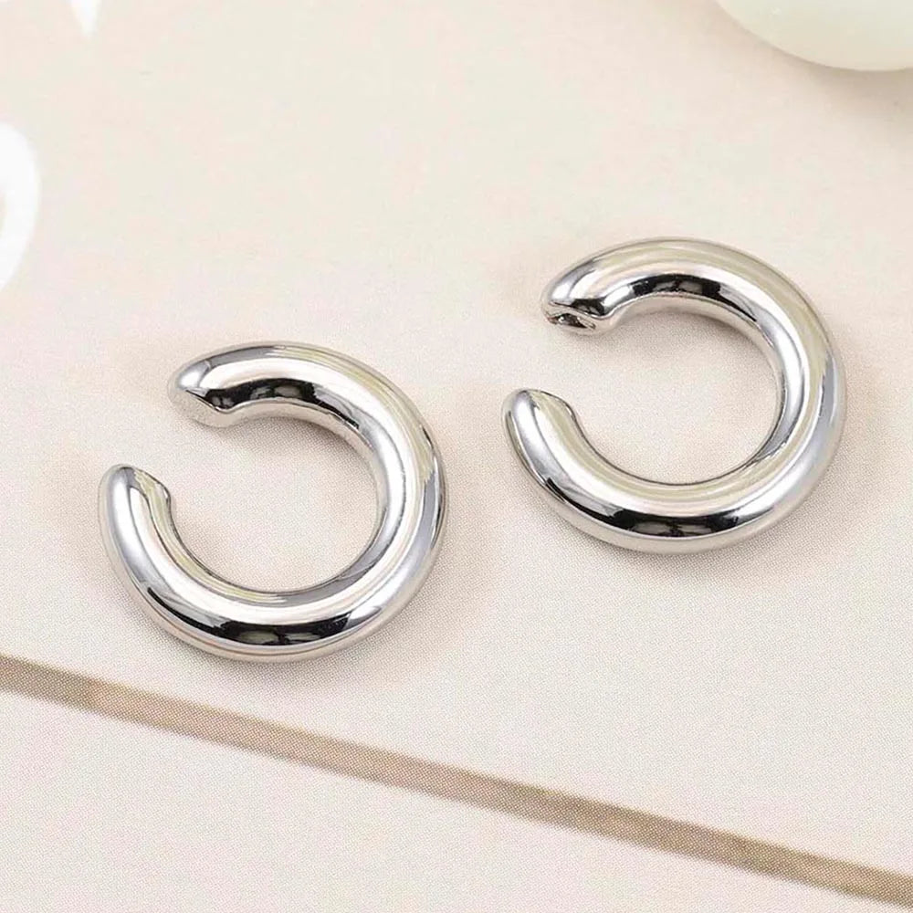 4 Pairs or 1 Pair Stainless Steel Gentle Round Earrings, Luxurious and Chic - Perfect for Women’s Holiday Gifts