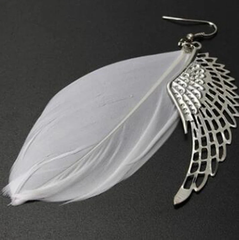 12Pairs/Lot Feaher Earrings Studs Ethnic Style Women Bohemian Fairy Accessories Leaf Vintage Aesthetic Charms Jewelry Making