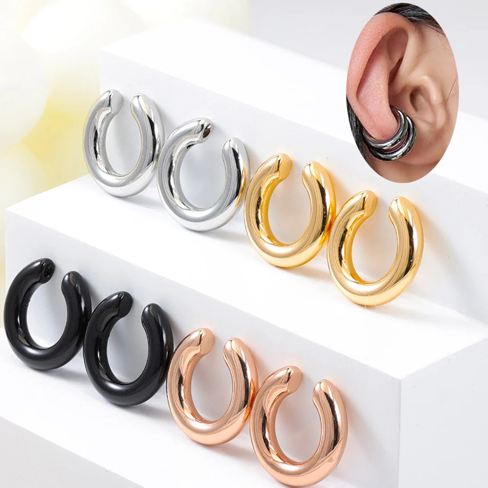 4 Pairs or 1 Pair Stainless Steel Gentle Round Earrings, Luxurious and Chic - Perfect for Women’s Holiday Gifts