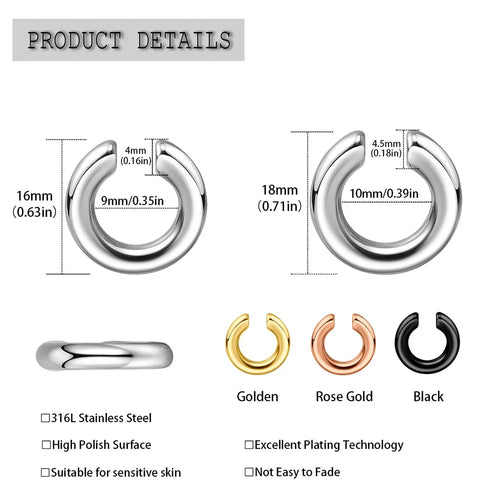 4 Pairs or 1 Pair Stainless Steel Gentle Round Earrings, Luxurious and Chic - Perfect for Women’s Holiday Gifts