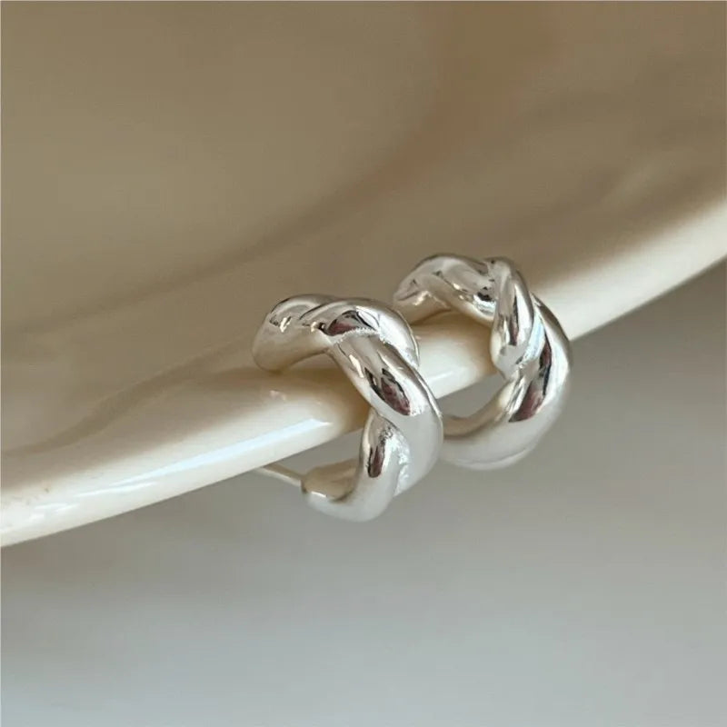Girlbible 925 Sterling Silver Earrings for Women Ear Stud Entangle Exquisite Elegant Minimalist Versatile Jewelry Gift Dropship