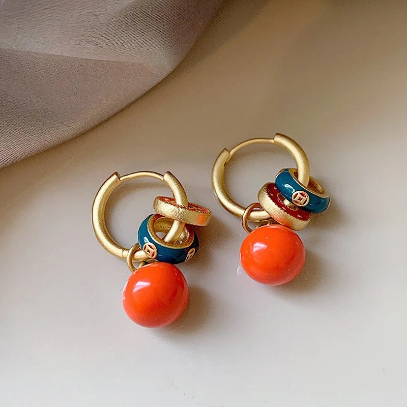 Modern Jewelry Elegant Temperament Green Color Flower Earrings For Women Female Gifts Delicate Design Ear Accessories