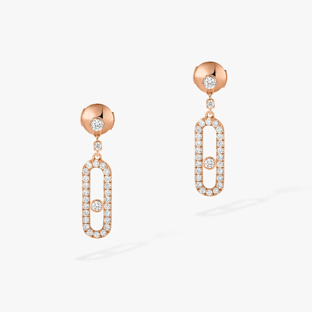 925 sterling silver classic single diamond sliding women's earrings wedding earrings.