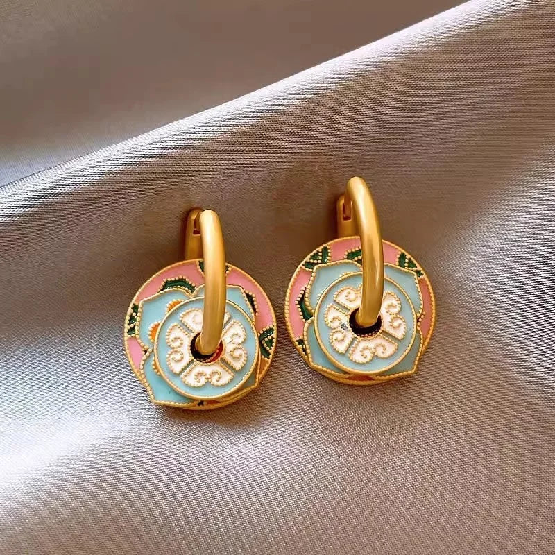 Modern Jewelry Elegant Temperament Green Color Flower Earrings For Women Female Gifts Delicate Design Ear Accessories