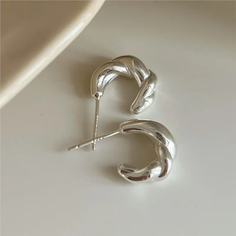 Girlbible 925 Sterling Silver Earrings for Women Ear Stud Entangle Exquisite Elegant Minimalist Versatile Jewelry Gift Dropship